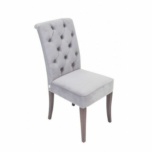 Klassische Chesterfield Polster Sessel Stuhl 1 Sitzer Lehn Sühle Textil Grau von JV Möbel