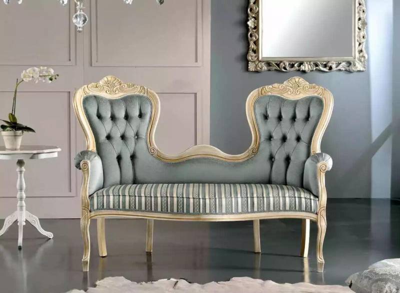 Klassische Chesterfield Sitzbank Polstermöbel Wohnzimmer Textilbank von JV Möbel