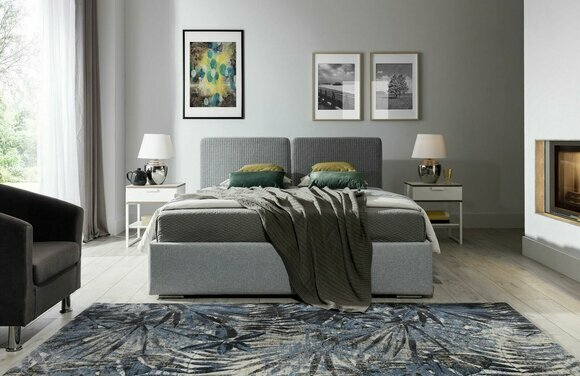 Klassische Designer Bett Schlafzimmer Textil Leder Polster 140x200 Möbel von JV Möbel
