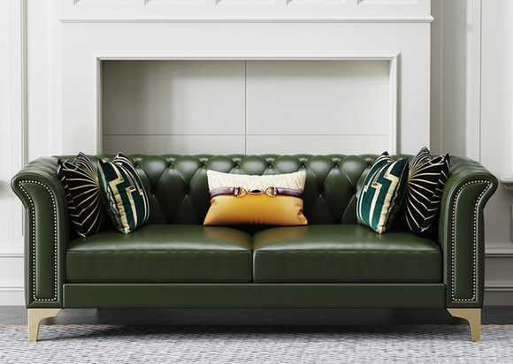 Klassische Dreisitzer Couch Möbel Polster Sofa 3 Sitzer Leder Couchen von JV Möbel