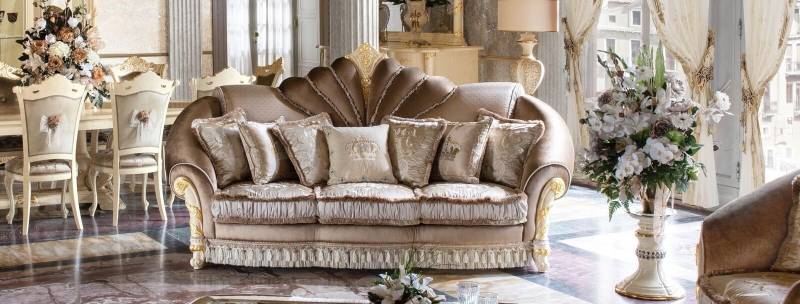Klassische Polster 3 Sitzer Leder Couchen Samtsofa Sofa Dreisitzer Couch Italien von JV Möbel