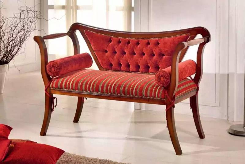 Klassische Sitzbank Design Wohnzimmer Sitzhocker Sitzmöbel 128x51x84 von JV Möbel