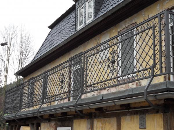Klassische Stahl Treppe Schmiedeeisen Treppen Balkon Geländer Maßfertigung 112 von JV Möbel