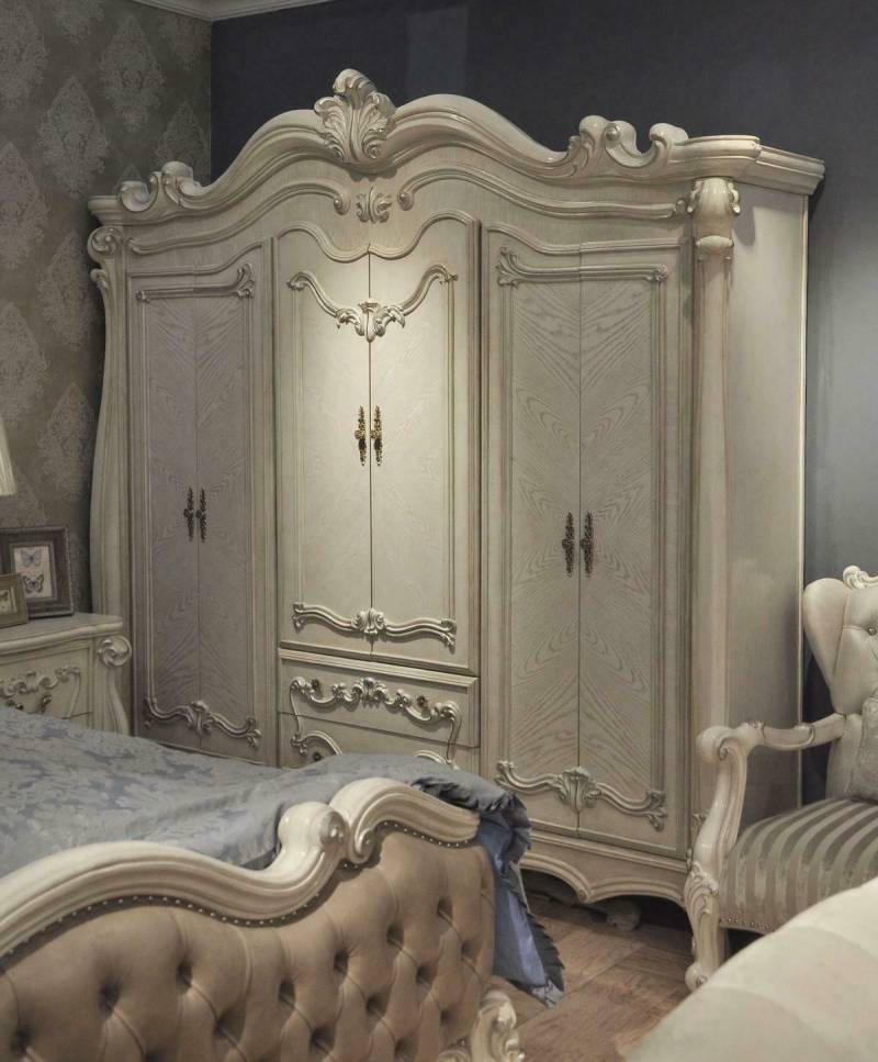Klassischer Antik Stil Kleiderschrank Schrank Holz Garderobe Schränke von JV Möbel