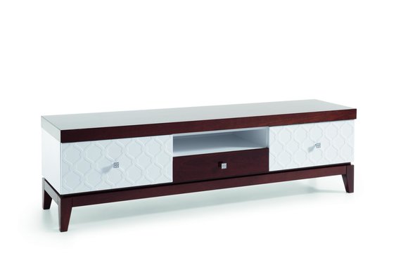 Klassischer Hochglanz RTV SChrank Sideboard TV Board Designer Wand von JV Möbel