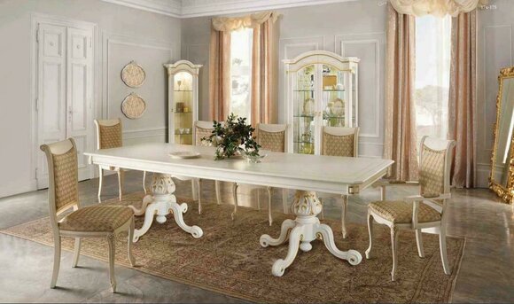 Klassischer Tisch Esstisch Holz Esszimmer Garnitur 6x Stuhl Set Stühle Lehn Neu Klassischer Tisch Esstisch Holz Esszimmer Garnitur 6x Stuhl Set Stühle Lehn Neu von JV Möbel