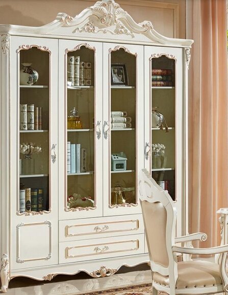 Klassisches Sideboard Glasschrank Kommode Möbel Vitrine Schrank Barock von JV Möbel