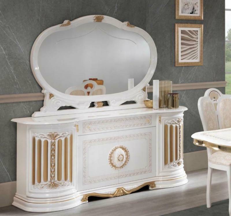 Klassisches Sideboard Kommode Anrichte Spiegel xxl Schrank Italienische von JV Möbel