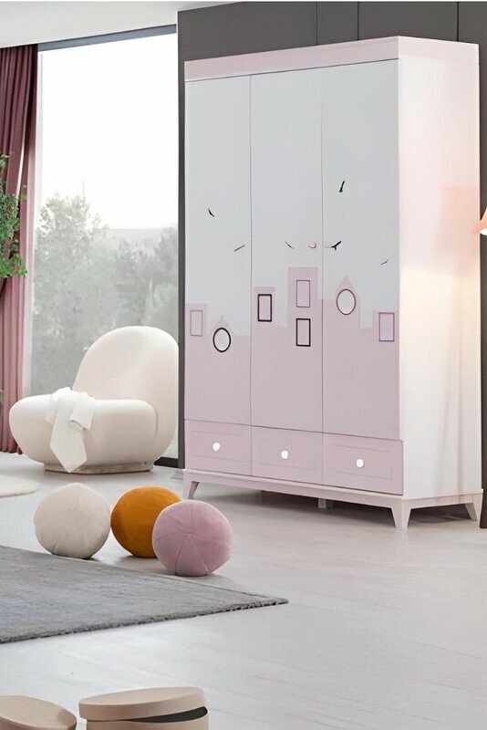 Kleiderschränke Mehrfarbig Schlafzimmer Kleiderschrank Holzmöbel Modern Möbel von JV Moebel