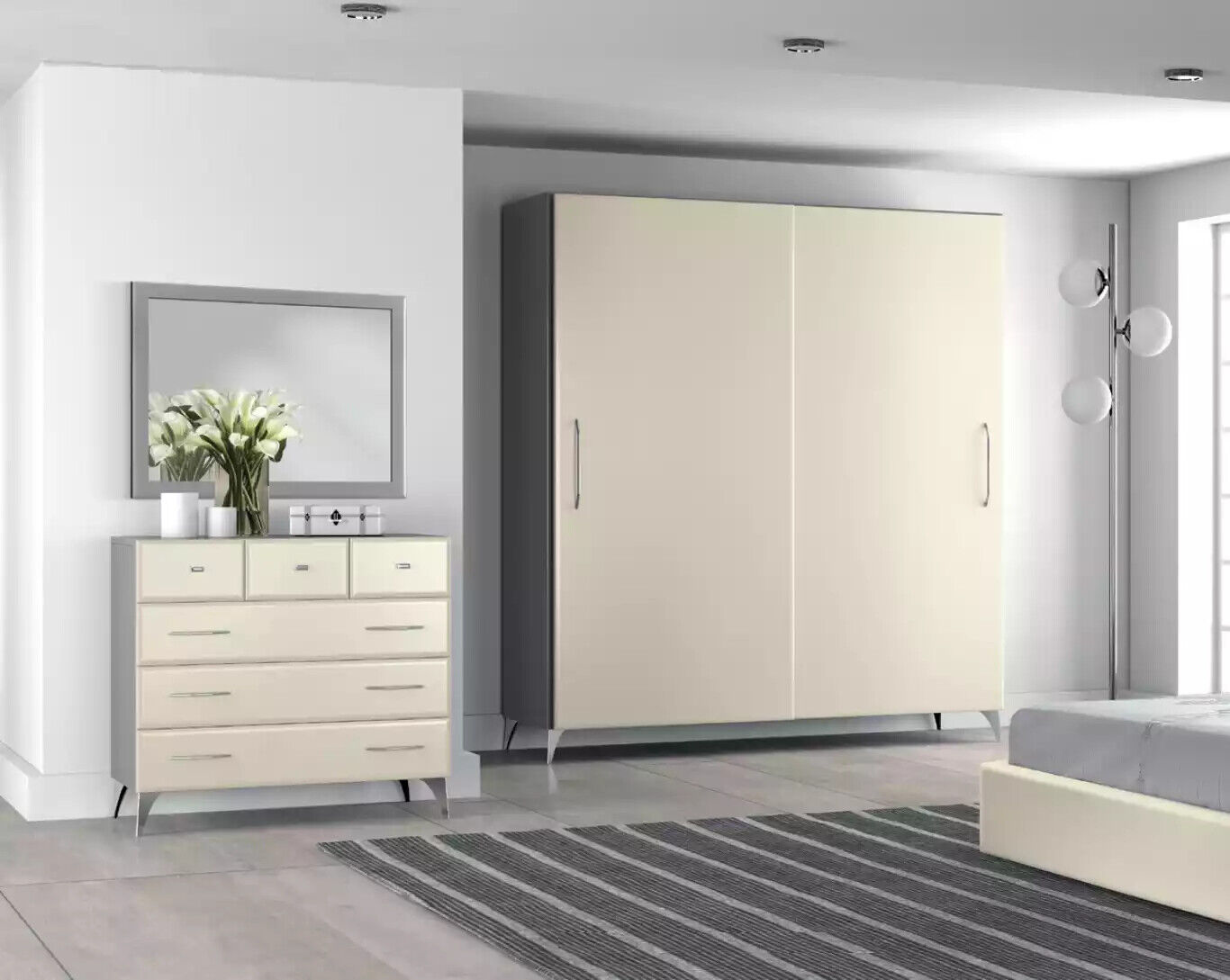 Kleiderschrank Kommode Spiegel 3tlg. Schlafzimmer Set Design Luxus Kleiderschrank Kommode Spiegel 3tlg. Schlafzimmer Set Design Luxus von JV Möbel