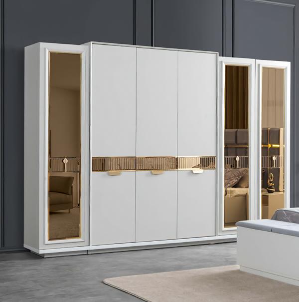 Kleiderschrank Shrank mit Spiegel Spiegelschrank Schlafzimmerschrank von JV Möbel