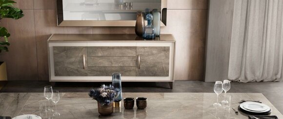 Kommode Anrichte Holz Buffet Vitrine Luxus Schrank Möbel Set arredoclassic von JV Möbel