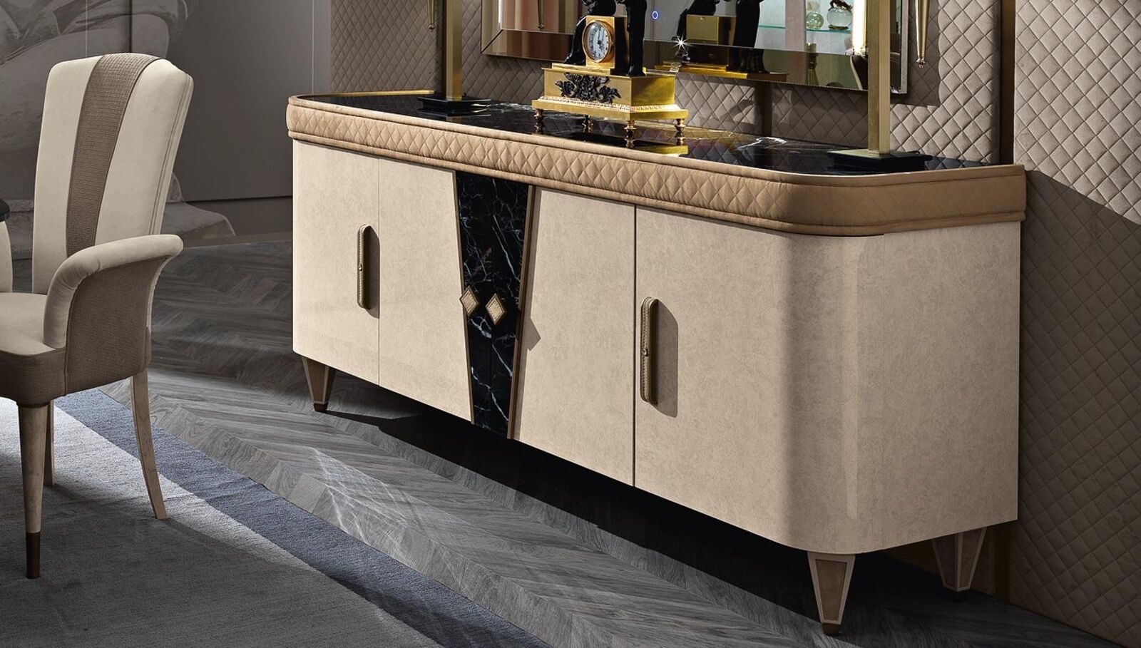 Kommode Anrichte Sideboard Beige Sideboards Massivholz Schrank Möbel Kommoden Kommode Anrichte Sideboard Beige Sideboards Massivholz Schrank Möbel Kommoden von JV Möbel