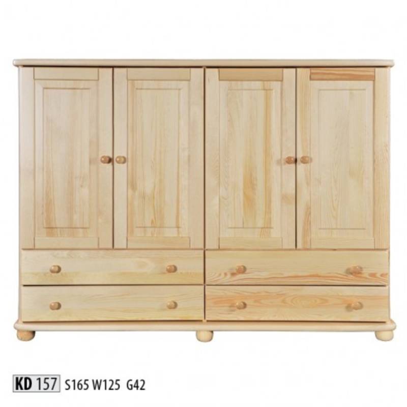 Kommode Design Lowboard Anrichte Schrank Echtes Holz Buffet Kommoden Sideboard von JV Möbel