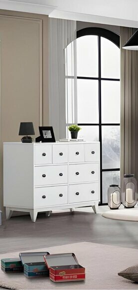 Kommode Designer Luxus Kommoden Möbel Holz hoch Schrank Weiß Modern neu von JV Moebel