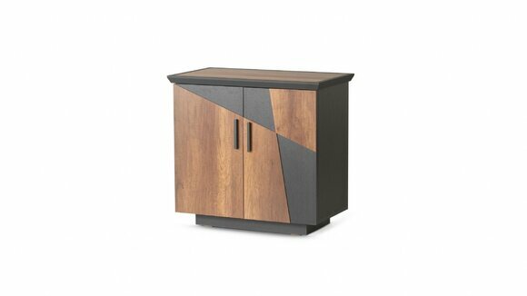 Kommode Grau Braun Zweifarbig Modern Stil Rechteckig Form Arbeitszimmer von JV Moebel