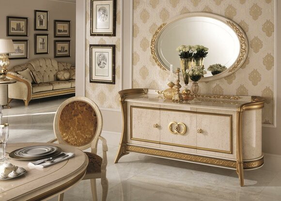 Kommode Holz Möbel Barock mit Spiegel Luxus Italienische Möbel 2tlg Garnitur Neu Kommode Holz Möbel Barock mit Spiegel Luxus Italienische Möbel 2tlg Garnitur Neu von JV Möbel