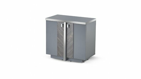 Kommode Modern Design Stil Grau Aktenschrank Einfarbig Stauraum Türen von JV Moebel