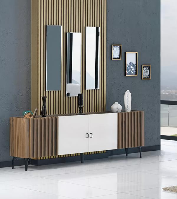 Kommode Sideboard Highboard Kommoden Buffet Holz 204cm Anrichte Schrank von JV Möbel