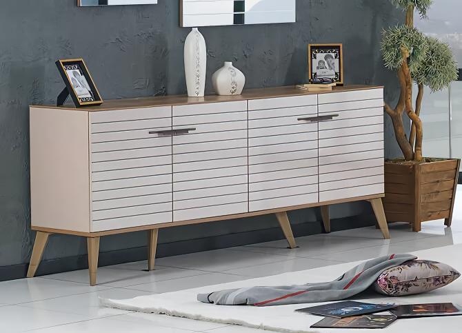 Kommode Sideboard Highboard Schrank Kommoden Buffet Holz 200cm Anrichte von JV Möbel