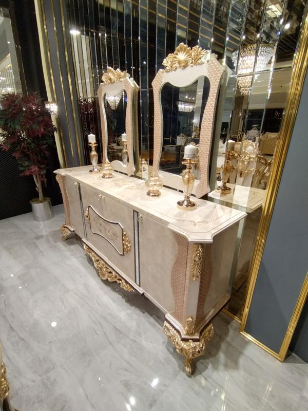Kommode Spiegel Holz Möbel Anrichte Kommode Schrank Luxus Möbel Holz von JV Möbel