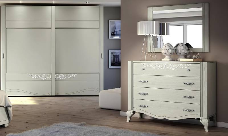 Kommode Spiegel Schrank Kommoden Regal Konsole Möbel Holzschrank Italy Set 2tlg. von JV Möbel