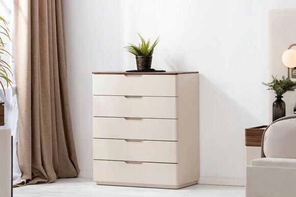 Kommode in Schlafzimmer Modern Elegante Kommode Holz Beige Möbel neu von JV Moebel