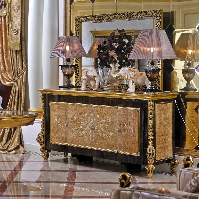 Kommoden E61 Sideboards Wohnzimmer Barock Anrichte Spiegel Neu Kommode Sofort von JV Möbel