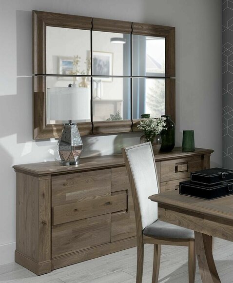 Kommoden Schrank mit Spiegel xxl Kommode Buffet Holz neu Anrichte 2tlg. von JV Möbel