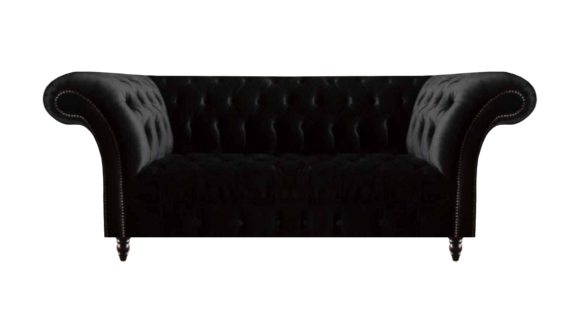 Komplett Schwarze Chesterfield Couch Designer Textilsofas Polstercouch von JV Moebel