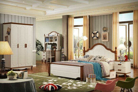 Komplett Set Bett Nachttisch Kleiderschrank Designer Schlafzimmer Möbel Neu 5tlg von JV Möbel