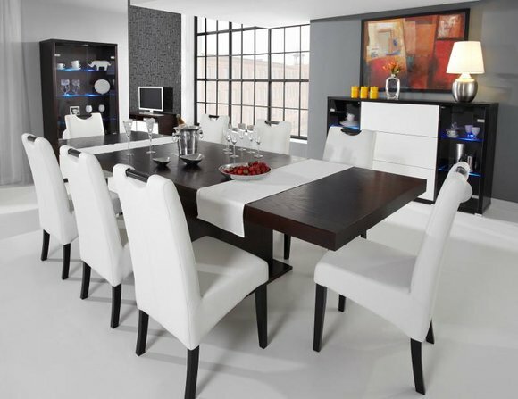Komplett Set Esstisch + 8 Stühle Esszimmer Set Ess Gruppe Holz Tisch Tische Neu von JV Möbel