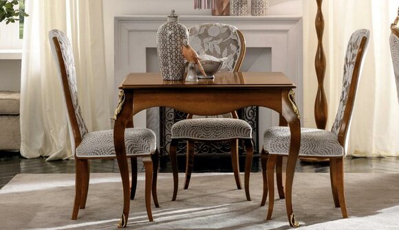 Komplett Set Esstisch 4x Stühle Esszimmer Set Ess Gruppe Holz Tisch Tische 5tlg Komplett Set Esstisch 4x Stühle Esszimmer Set Ess Gruppe Holz Tisch Tische 5tlg von JV Möbel