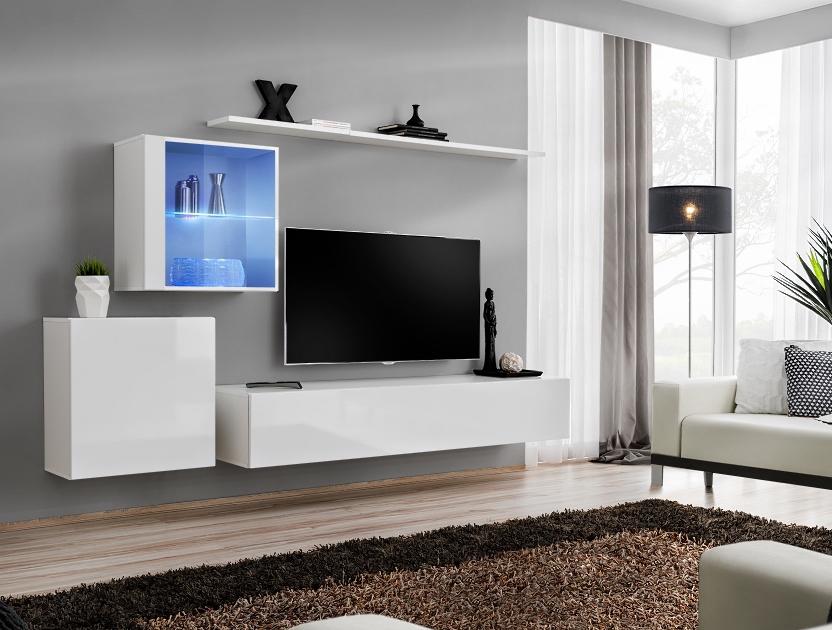 Komplett Set Wohnwand TV-Ständer Hochglanz Luxus Sideboard Weiß Neu Designer Komplett Set Wohnwand TV-Ständer Hochglanz Luxus Sideboard Weiß Neu Designer von JV Möbel