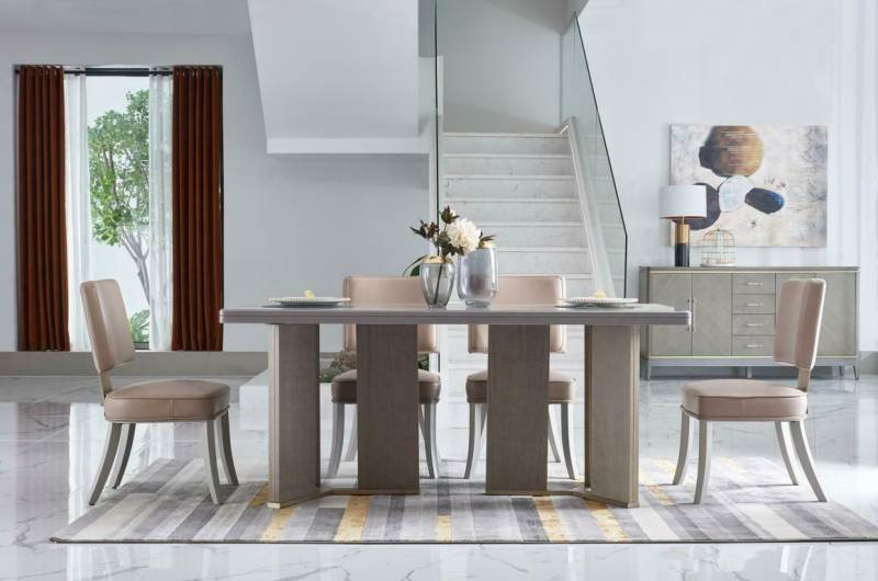 Komplette Esszimmer Garnitur Tisch + 4x Lehnstuhl Stühle Luxus Essgruppe Komplette Esszimmer Garnitur Tisch + 4x Lehnstuhl Stühle Luxus Essgruppe von JV Möbel