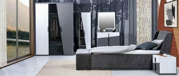 Komplette Graue Kinderzimmer Garnitur Designer Schrank Kommode 6tlg Set von JV Moebel