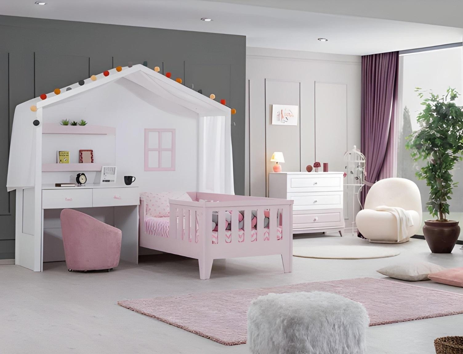 Komplette Kinderzimmer Garnitur Designer Kinderbett mit SchreibtischWeiß Kommode Komplette Kinderzimmer Garnitur Designer Kinderbett mit SchreibtischWeiß Kommode von JV Möbel