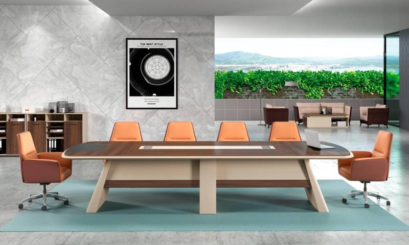 Konferenztisch Bürotisch Arbeitstisch Schreibtisch Luxus Holz Braun von JV Möbel