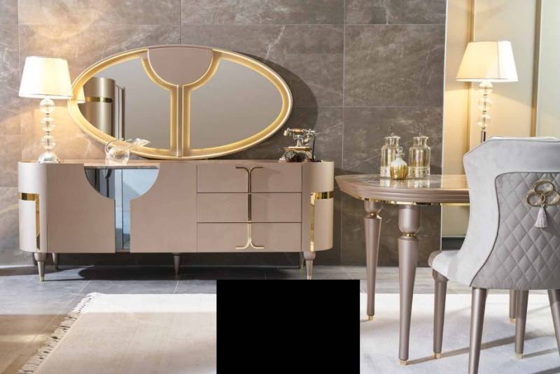 Konsole Möbel Holzschrank Spiegel Kommode Schrank Luxus Kommoden Schrank Regal von JV Möbel