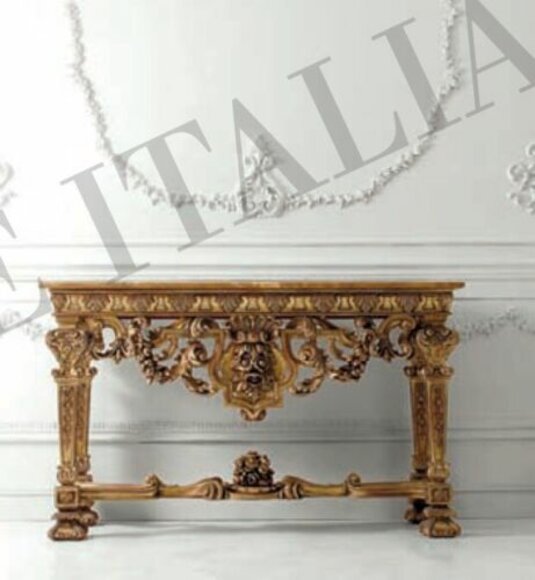 Konsolentisch Möbel Holz Konsole Italienisches Sideboard Konsolen Echtholz Tisch von JV Möbel