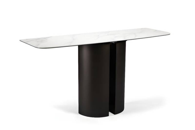 Konsolentisch Weiß Holz Modern Möbel Schwarz Tisch Stil Design Konsole von JV Möbel