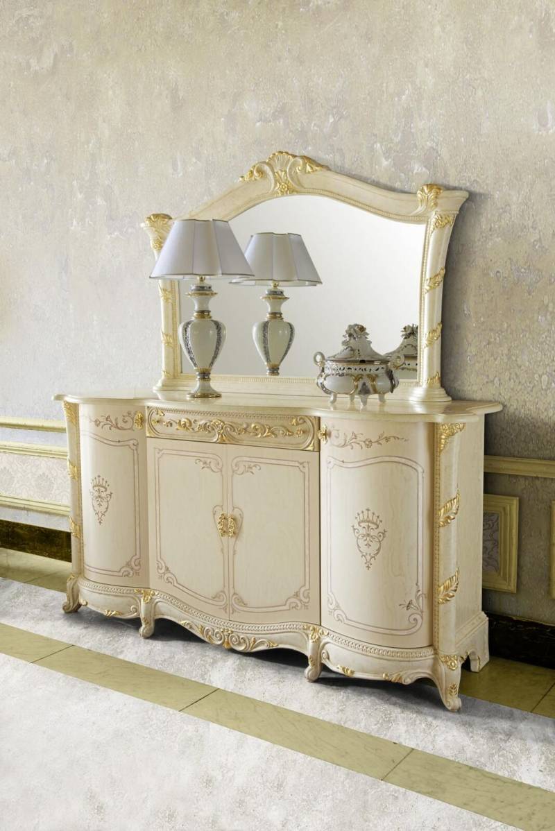 Konsolentisch mit Spiegel Luxus Konsole Kommode Klassischer Konsolen Italien Neu von JV Möbel