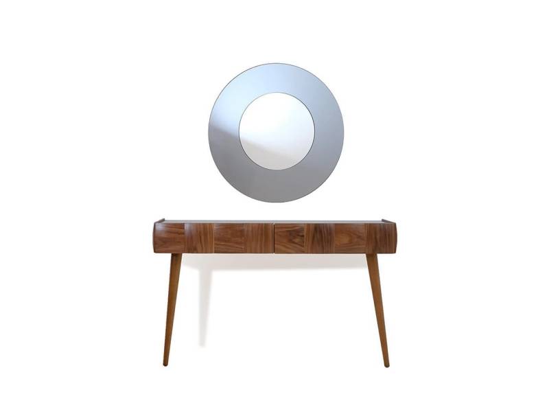 Konsolentisch mit Spiegel Modern Wohnzimmer Luxus Möbel Set Konsole von JV Möbel
