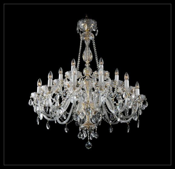 Kristall Hängeleuchte Kronleuchter Pendelleuchte Deckenlampe Elite Bohemia von JV Möbel