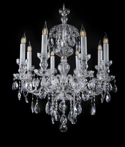 Kristall Hängeleuchte Kronleuchter Pendelleuchte Deckenlampe Elite Bohemia von JV Möbel