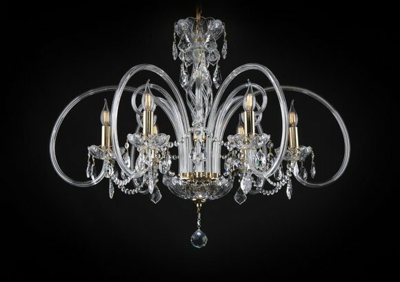Kristall Kronleuchter Leuchte Deckenleuchte Bohemia Hängeleuchte Lampe von JV Möbel