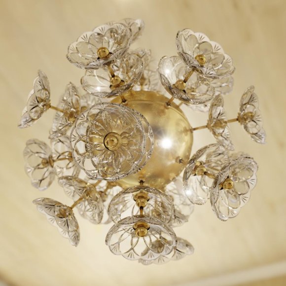 Kristall Kronleuchter Lüster Deckenleuchte Hängeleuchte Elite Bohemia Flower von JV Möbel