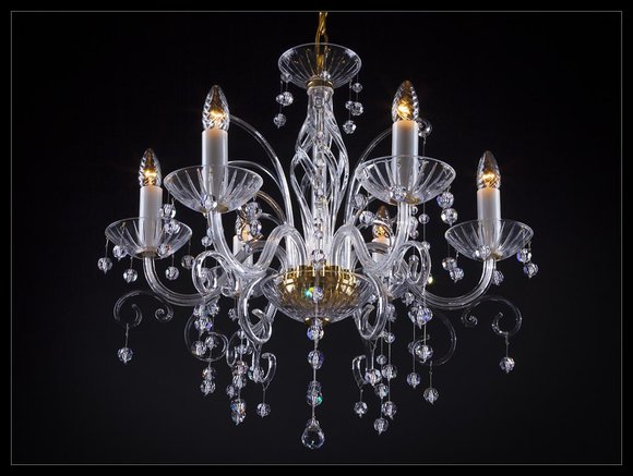 Kristall Kronleuchter Luster Hängeleuchte Leuchte Bohemia Lampe von JV Möbel