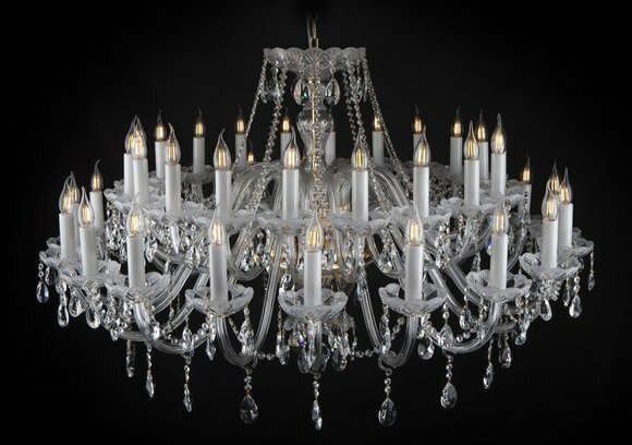 Kristall Kronleuchter Luster Hängeleuchte Leuchte Bohemia Lampe von JV Möbel