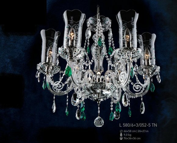 Kristall Leuchte Decken Luster Decken Kronleuchter Lampe Leuchte Bohemia von JV Möbel